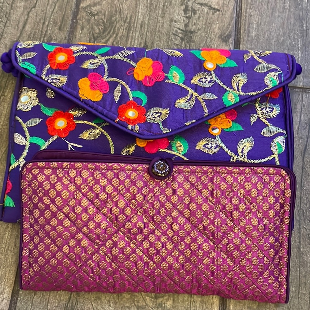Clutch and wallet bought in India NWOT